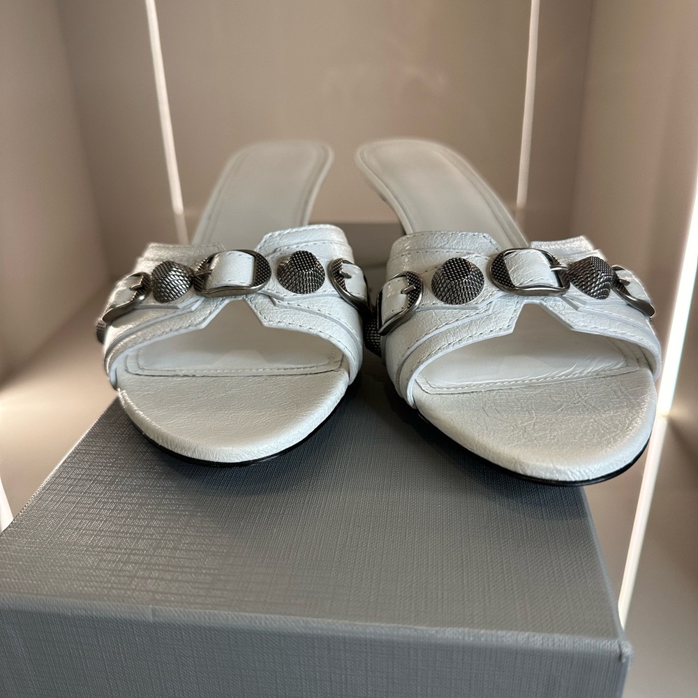 Balenciaga Cagole embellished leather mules size 38 - Picture 7 of 10